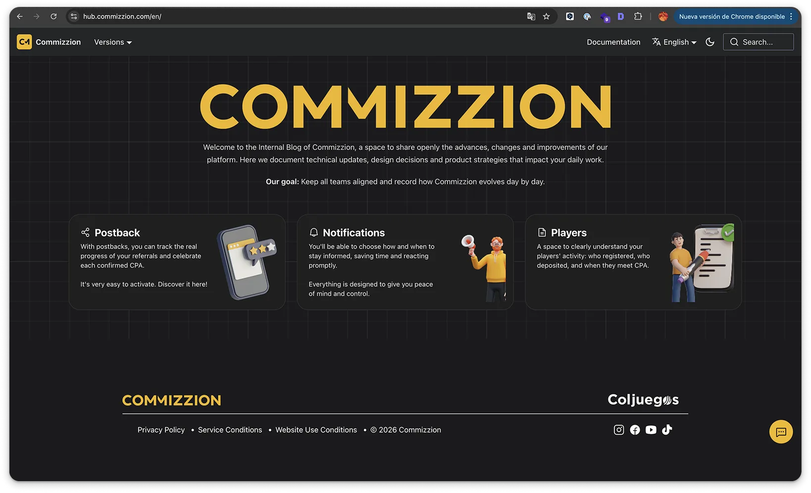 Commizzion Hub home