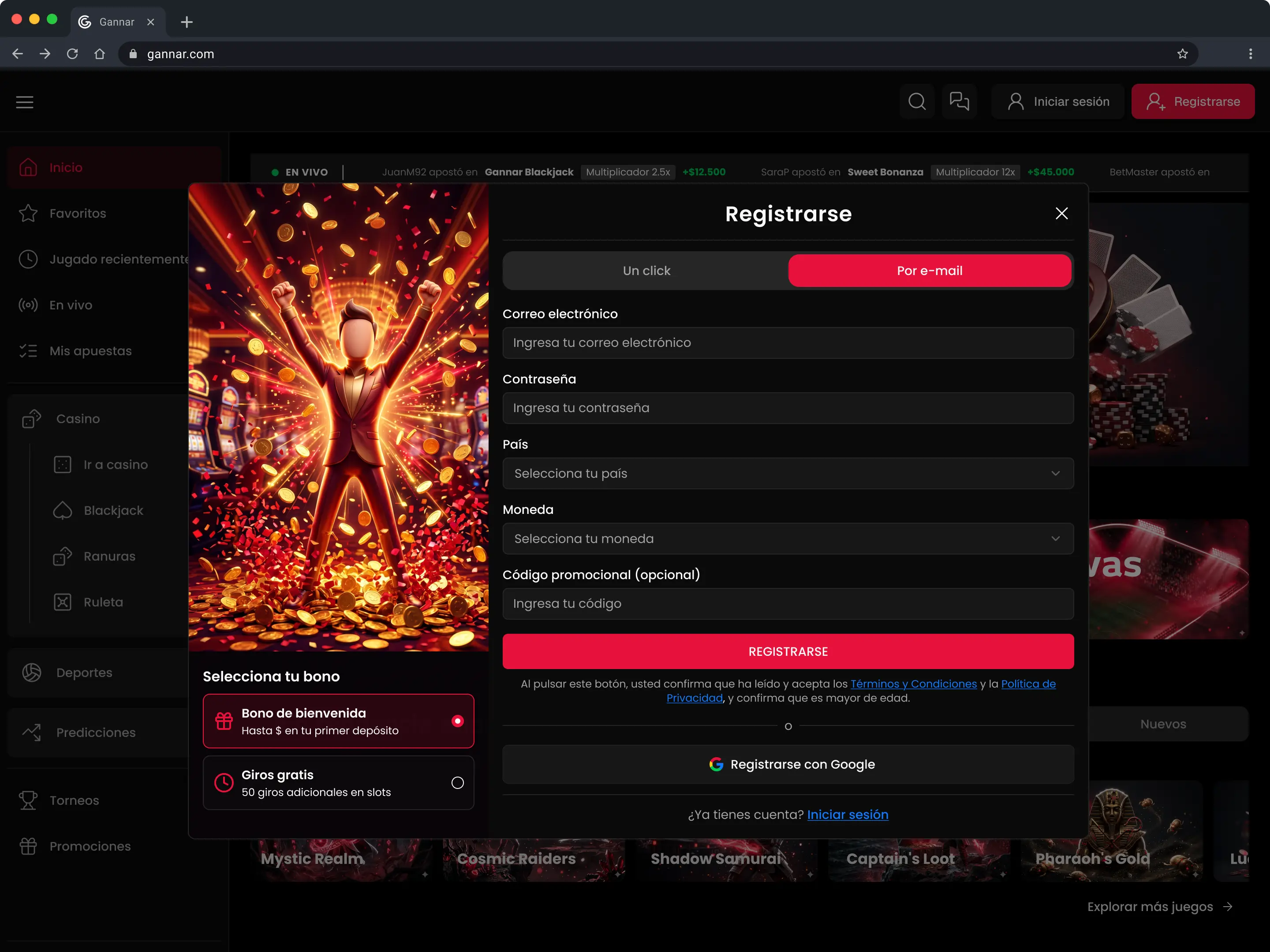 PAM Register full screen